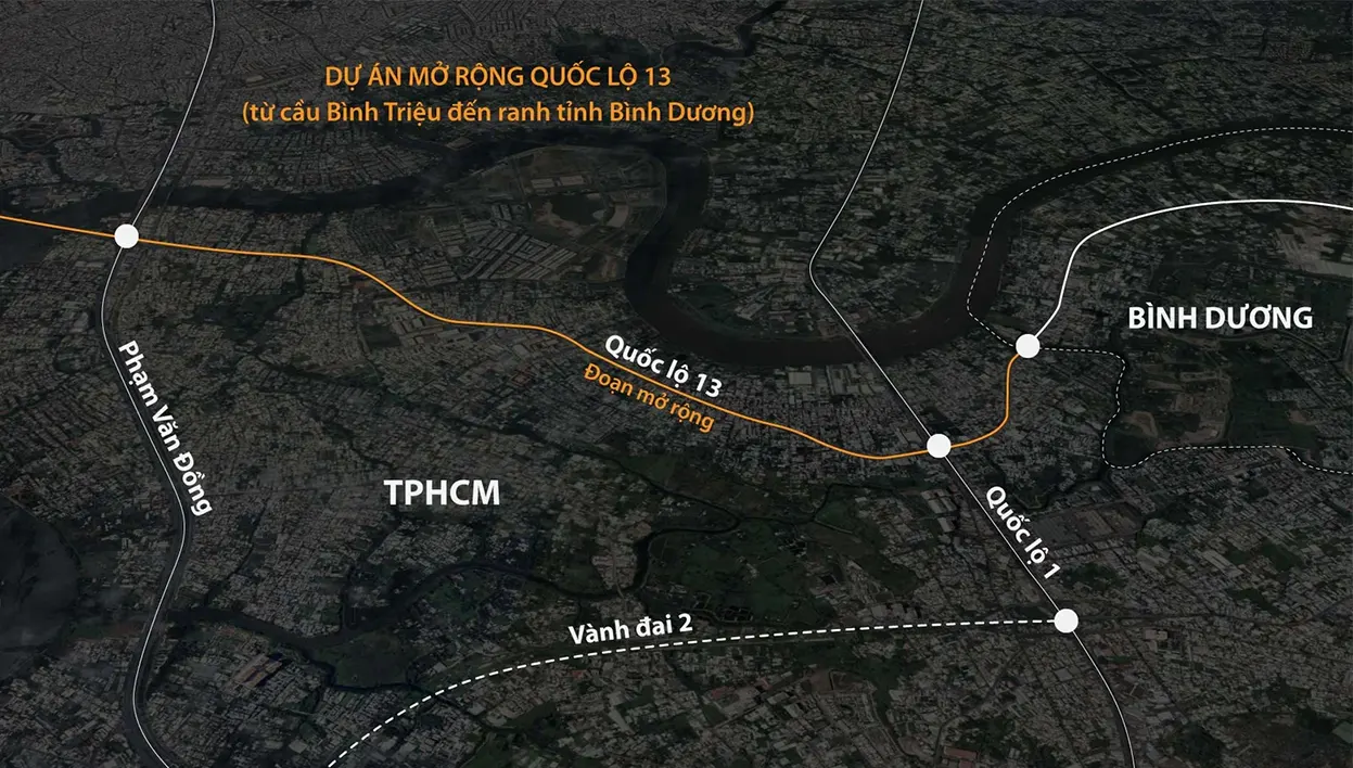 Quốc lộ 13 mở rộng đến đâu? Tiến độ mới nhất và tác động đến bất động sản Bình Dương