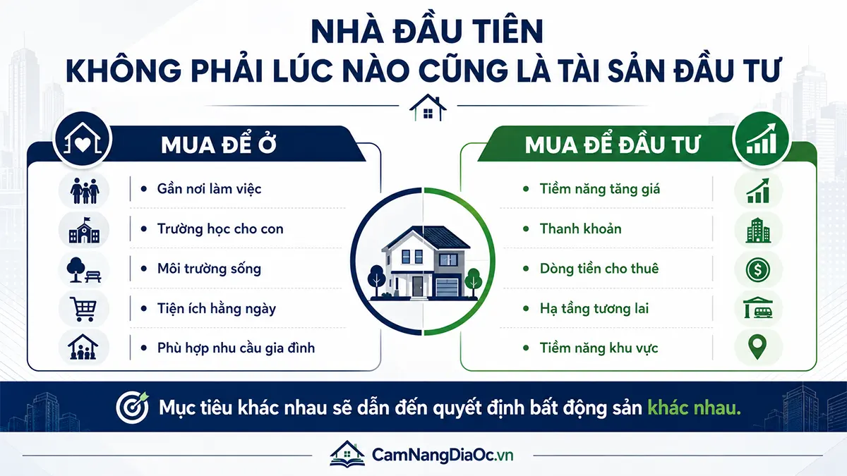 So sánh mục tiêu mua nhà để ở và mua nhà để đầu tư