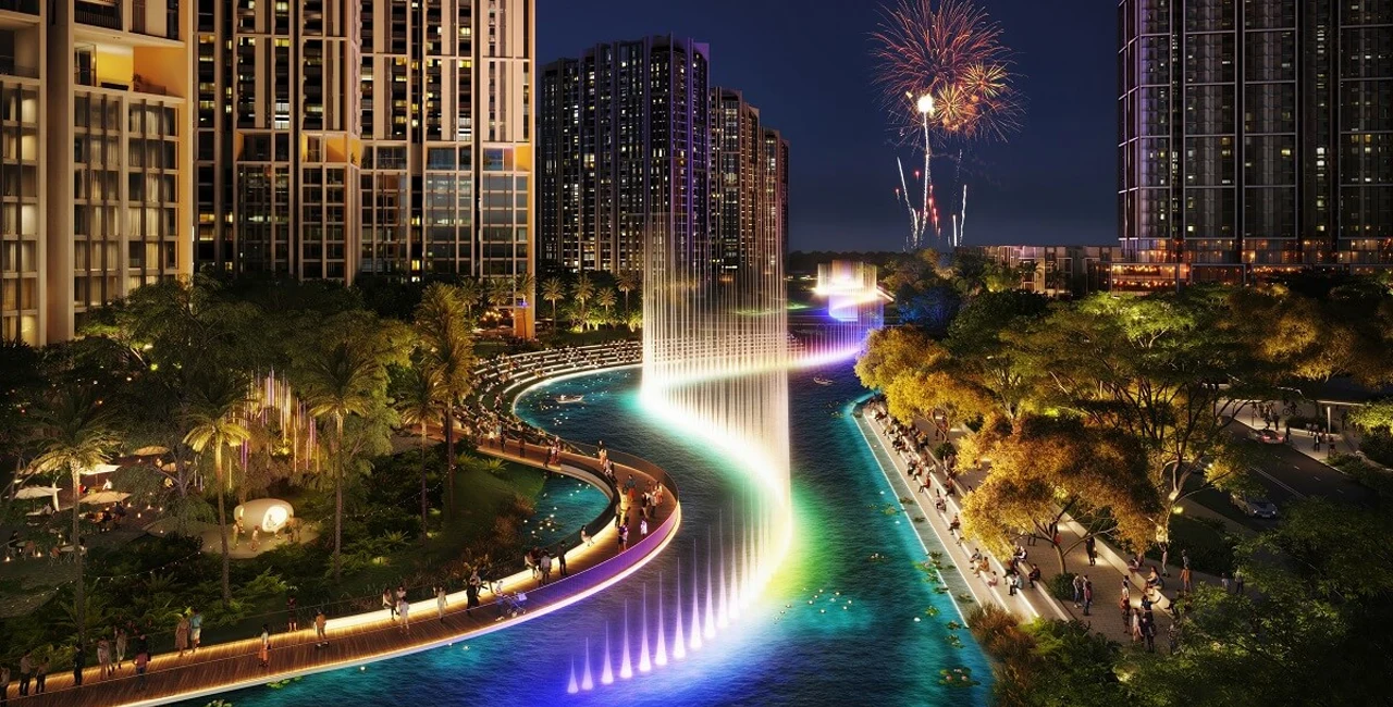 Trung tâm thương mại The Global City và kênh đào nhạc nước lớn nhất Đông Nam Á, gần LUMIÈRE Midtown
