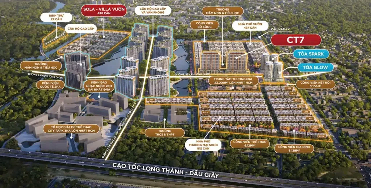 Bản đồ vị trí LUMIÈRE Midtown và các điểm kết nối quan trọng, minh họa tiềm năng