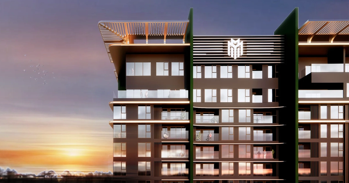 Kiến trúc mặt tiền LUMIÈRE Midtown với phong cách Luxury Contemporary và kính Low-E